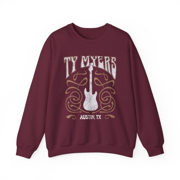 Ty Myers Red Guitar Logo Unisex Heavy Blend™ Crewneck Sweatshirt